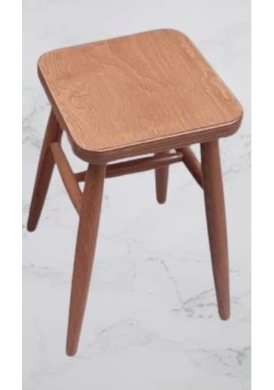 Tabure 90380 Kayın Ayak Güçlendirilmiş Bağlantı Papel Oturum Ceviz Renk El Yapım