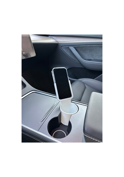 Tesla Model Y Uyumlu İphone 16 Pro Araç İçi Telefon Tutucu - Kılıf İle Uyumlu Özel Tasarım