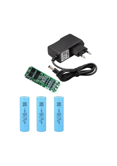 3 Adet Aspilsan Li-ion Pil, 3s 20a Bms. Ve 12 Volt 1 Amper Adaptör