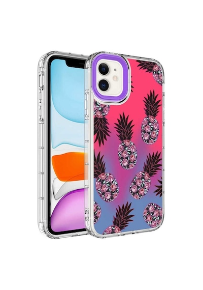Apple Uyumlu iPhone 11 Kılıf Kamera Çıkıntılı Renkli Desenli Silikon