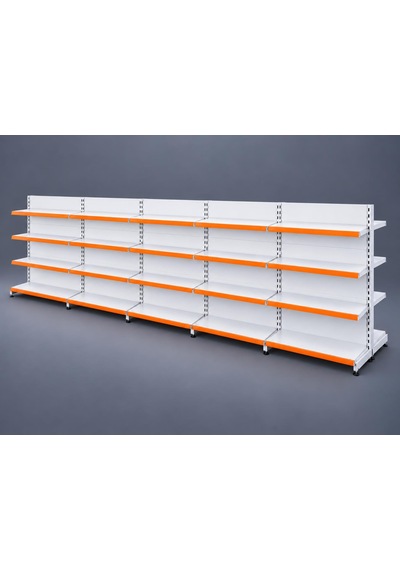 Çift Taraflı Ekonomik 5'li Orta Reyon, Market Rafı-bazasız H:140 Cm Beyaz-40x60 Cm