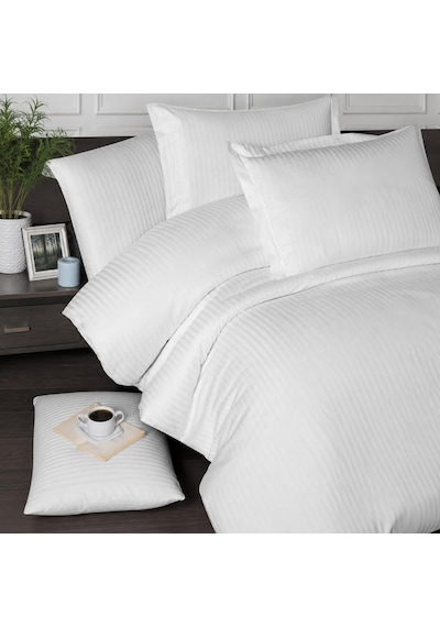 Çizgili Saten Nevresim Takımı, Çift Kişilik 4 Parça Pamuklu Saten, Yumuşak Ve Serin Nevresim 200x220, Çarşa Diğer 36467513