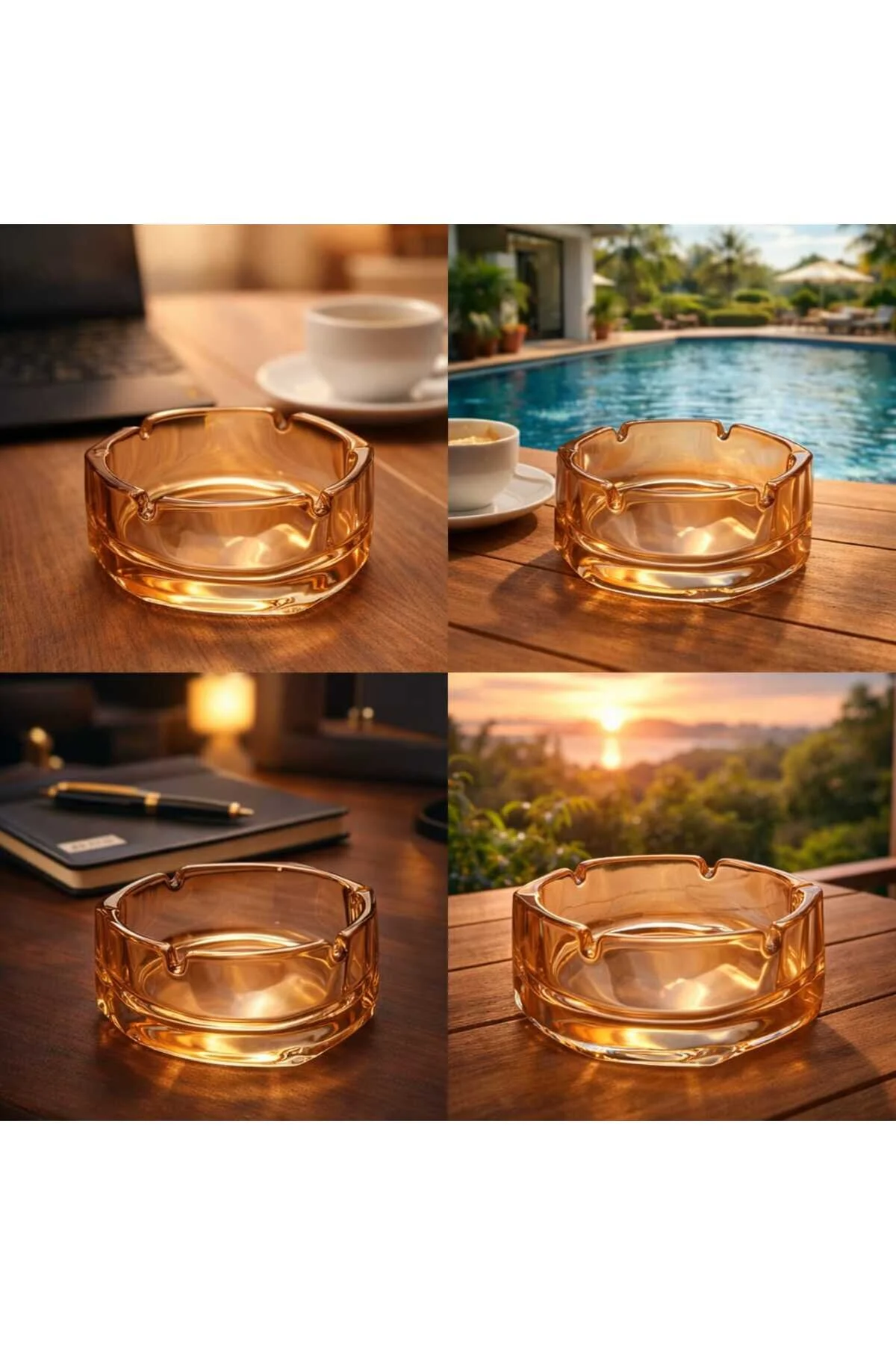Banum Luxury Lüks Kalitali Altın Tonlu Küllük