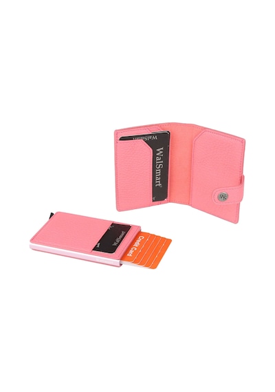 Walsmart Dual Floater Akıllı Mekanizmalı Deri Cüzdan Pembe