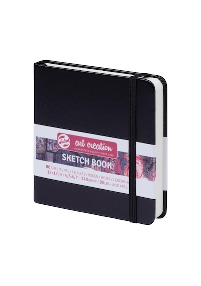 Art Creation Sketch Book Eskiz Bloğu 12x12 140gr 80 Yaprak Siyah