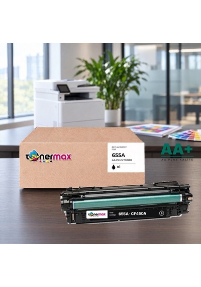 Hp 655a Cf450a Siyah Uyumlu Toner Aa Plus / Color Laserjet Enterprise M652 / M653 / Mfp M681 / M682