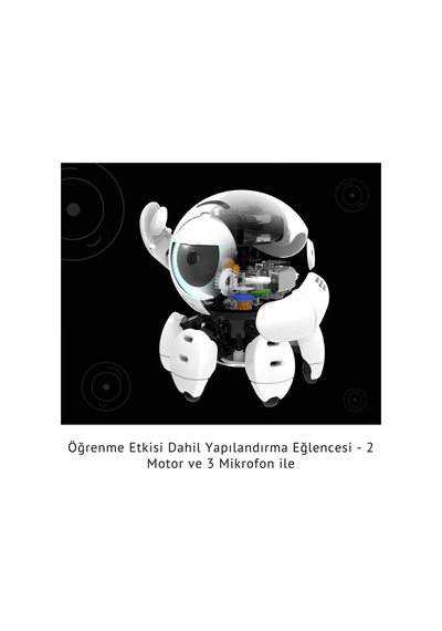 Kosmos 621094 Bitsy Akıllı Robot Arkadaş, Sesle Kontrol Edilen Robot, Çocuklar Için Deney Seti 8-12 Yaş Akıllı Oyuncaklar