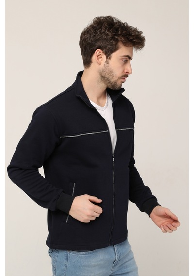 Uniprom Casual Ceket 3 İplik Şardonlu Mevsimlik Günlük Ceket Lacivert
