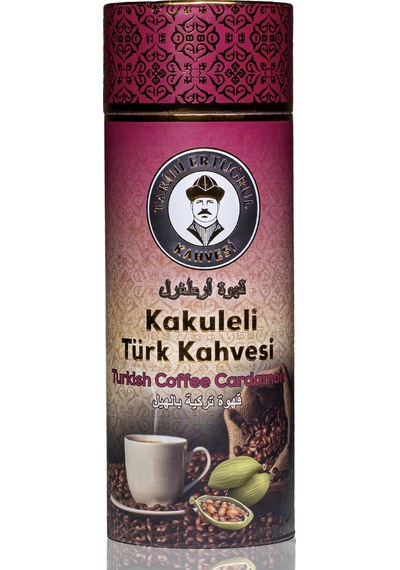Tarihi Ertuğrul Kahvesi Kakuleli Türk Kahvesi Silindir Kutu 1 KG