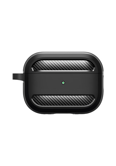 Airpods Pro 1.nesil İçin Fiber Karbon Görünümlü Airpods Pro 1 Silikon Kılıf Siyah