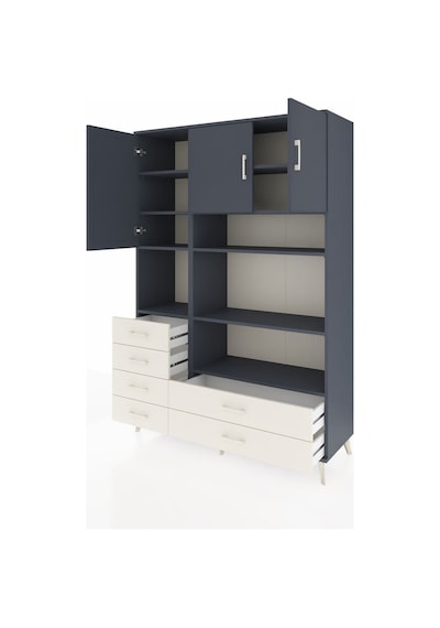 Hyperion Dolap 9 Raflı 6 Çekmeceli 3 Kapaklı 132x44x195 Antrasit-antrasit/aytaşı Antrasıt/aytası Hyperion Dolap 9 Raflı 6 Çekmeceli 3 Kapaklı 132x44x195 Antrasit-antrasit/aytaşı Antrasıt/aytası