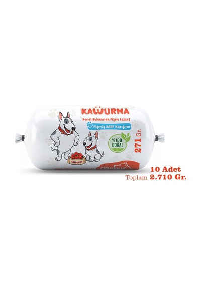 Kavurma Pişmiş Barf Köpek Maması 2.71 Kg - 271 G X 10
