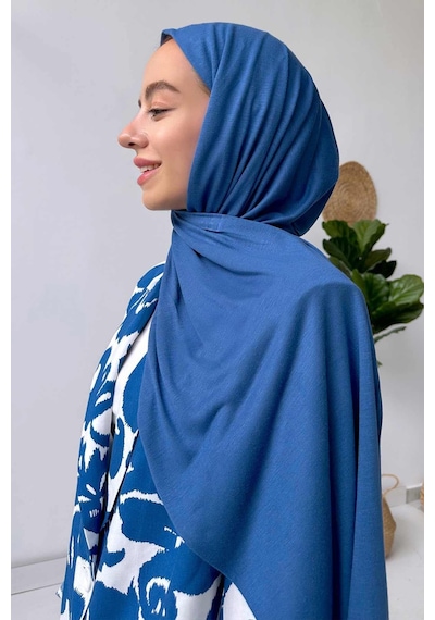 Ka Hijab Penye Şal - İndigo Mavi