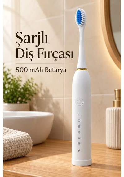 Ers Beyaz Elektrikli Diş Fırçası 500 Mah Bataryalı