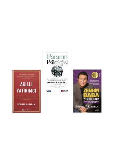 Akıllı Yatırımcı + Paranın Psıkolojısı ,+ Zengın Baba Yoksul Baba 3 Set