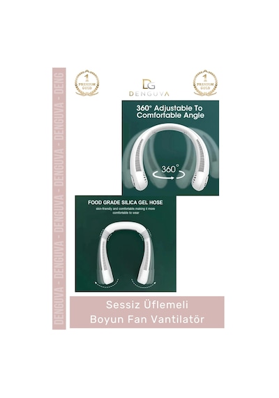 Boyunfanı Taşınabilir Sessiz Şarjlı Usb Mini Güçlü Giyilebilir Soğutucu Üflemeli Boyun Vantilatör