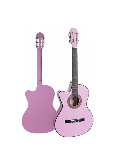 Cg-396pu Solak Klasik Gitar Lila Renk Full Set Sap Ayarlı 4/4