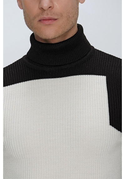 Efor Tr 842 Slim Fit Ekru Klasik Triko Ekru