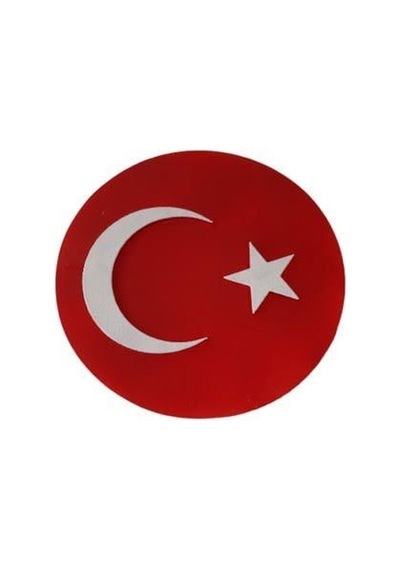 Dekoratif Söve Türk Türkiye Bayrağı Oval 60X60