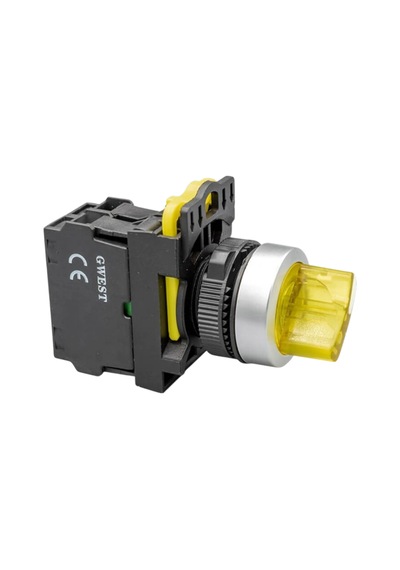 Gwest A5 - 11xd Işıklı Kalıcı Mandal Buton 1no Sarı 10 Adet