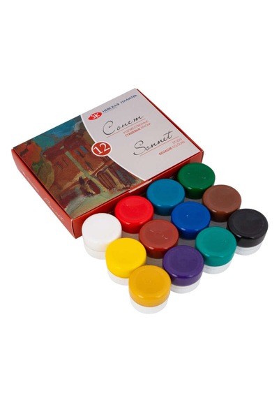 St. Petersburg Sonnet Guaj Boya Seti 12 Renk X 20 Ml. Çok Renkli