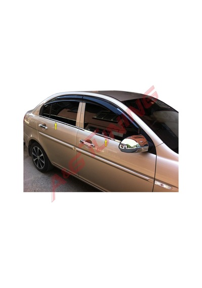 Hyundai Accent Era Krom Cam Çıtası Tk 2006 Üzeri 4Prç Paslanmaz Ç N11.4154