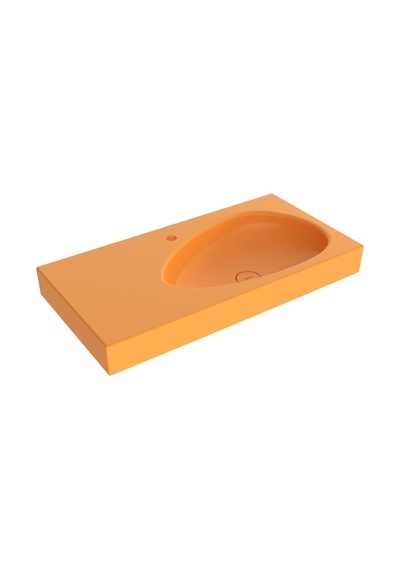 Bocchi Etna Etajerli Lavabo 90 Cm Beyaz 1115-021-0126 Batarya Delikli