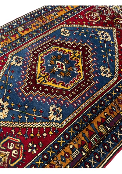 El Dokuma Sıfır Yahyalı Halısı 122x230 Kök Boya %100 Yün Halı Renkli