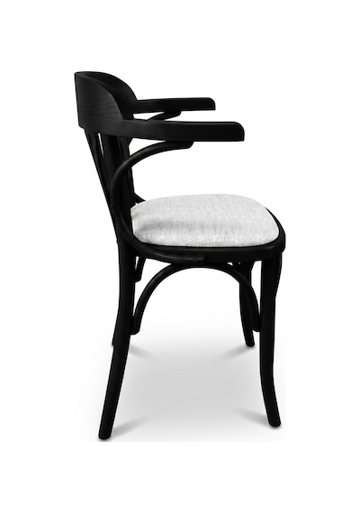 Thonet Kolçaklı Klasik Ahşap Sandalye Siyah