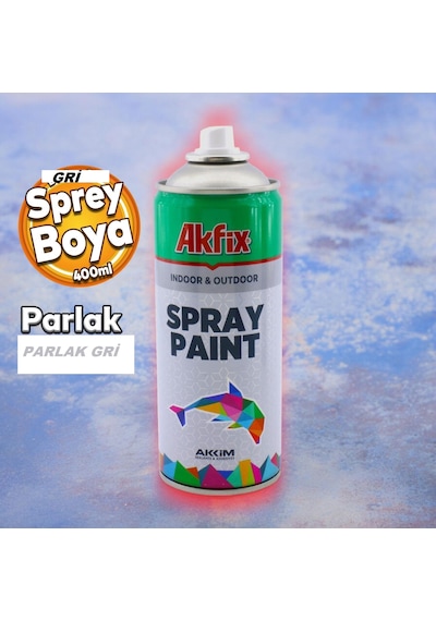Akfix Parlak Gri Sprey Boya 400 Ml 1 Adet Gönderilir