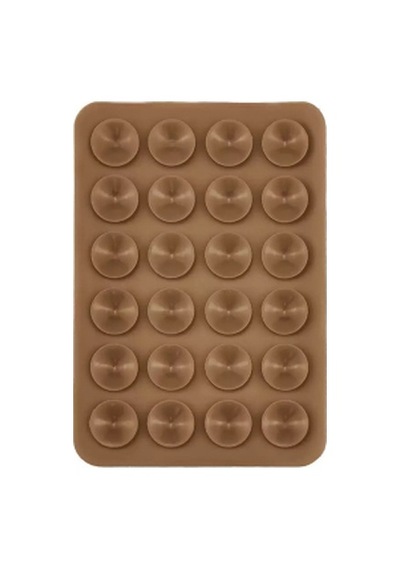 Lexroo Kare Öpücüklü Çift Taraflı Silikon Tutucu 5,50cm X 8cm - Kahverengi