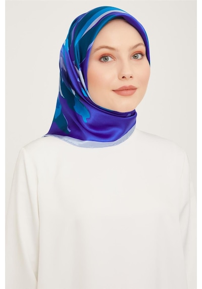Armine Twill İpek Eşarp 23ka9042 3 01 Mavi