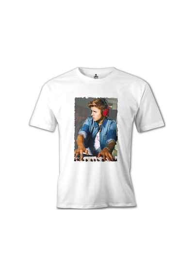 Justin Bieber - Board Beyaz Erkek Tshirt