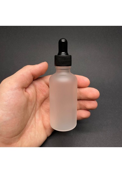 50 Ml Siyah Plastik Kapaklı Buzlu Cam Damlalıklı Şişe , 50cc Dam