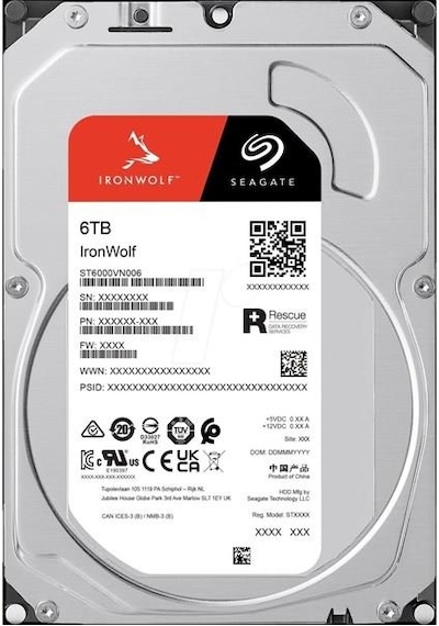 Seagate 3.5" 6tb Ironwolf St6000vn006 5900 Rpm 256mb Sata-3 Nas Diski