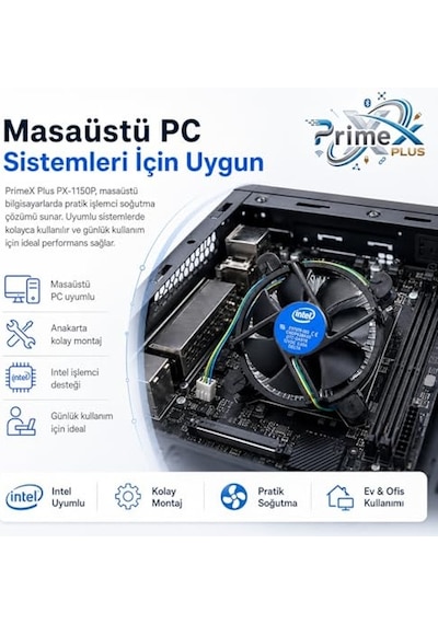 Tr Px-1150p Intel İşlemci Fanı, İ3 İ5 İ7 Uyumlu Cpu Soğutucu Fan, Lga775 1156 1155 1150 1151 1200 1700 Pin İşlemci Diğer