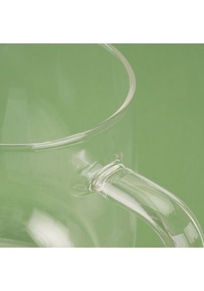 Delii Glassware Borosilikat Cam Kupa - Şeffaf - 490 Ml Renkli