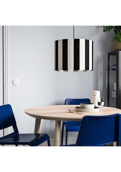 Ikea Rıngsta Abajur Başlığı, Siyah-beyaz, 42 Cm