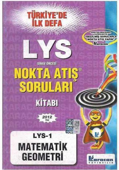 Lys 1 Matematik - Geometri Nokta Atış Karacan Yayınları Karacan Açıköğretim Yayınları