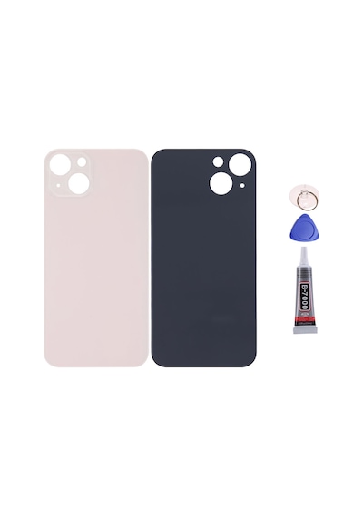 Apple Uyumlu iPhone 13 Pembe Arka Kapak Batarya Kapağı Pil Kapağı Yapışkan Ve Sökme Aparatıyla Beraber Full Set Pembe