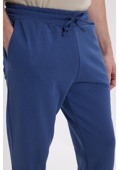 Tudors Erkek Regular Fit Klasik Kesim Beli Bağcıklı Jogger Cepli Lastikli Paça İndigo Eşofman Altı-41765 İndigo
