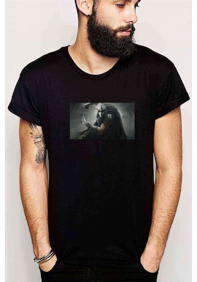 Teenage Mutant Ninja Turtles 2017 2 Baskılı Siyah Erkek Tshirt