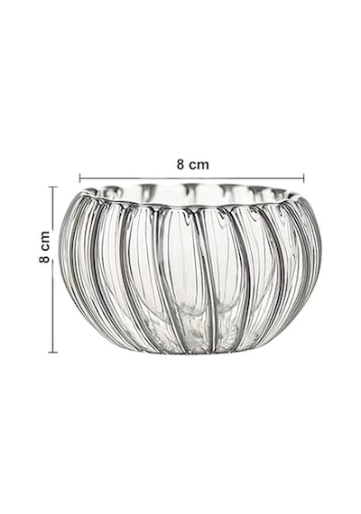 Dekoratif Cam Lokumluk, 8x8 Cm, 6'li Set Diğer