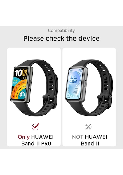 Caseonn Huawei Band 11 Pro Kılıf Ekran Korumalı 360 Tam Koruma Şeffaf