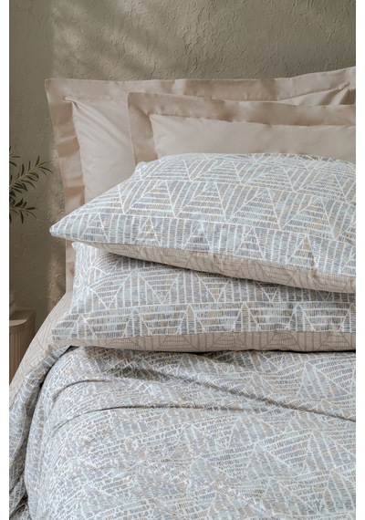 Cotton Box Minimal Çift Kişilik Lastikli Çarşaflı Nevresim Takımı Loom Bej