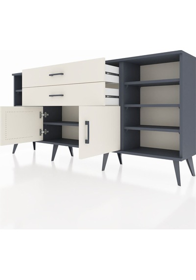 Arges Konsol 7 Raflı 2 Çekmeceli 2 Kapaklı 176x30x83 Antrasit-aytaşı/aytaşı Aytaşı/aytaşı Arges Konsol 7 Raflı 2 Çekmeceli 2 Kapaklı 176x30x83 Antrasit-aytaşı/aytaşı Aytaşı/aytaşı