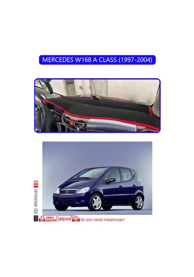 Mercedes W168 A Class 1997-2004torpido Koruma Halısı Mavi Kenar