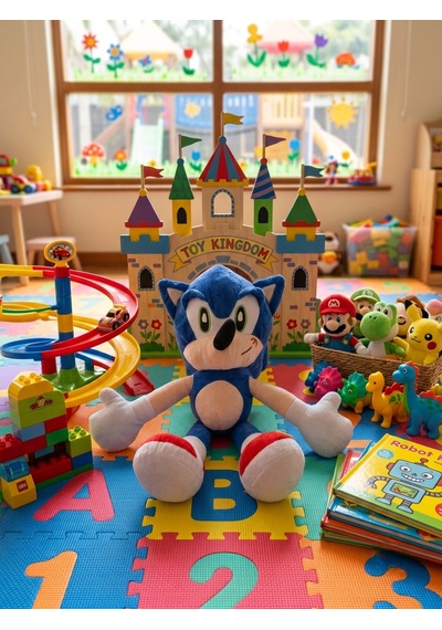 Peluş Sonic 60 Cm Koyu Mavi