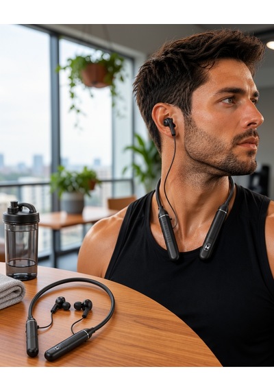 Boyun Tipi Kablosuz Bluetooth Kulaklık Uzun Pil Ömrü Diğer