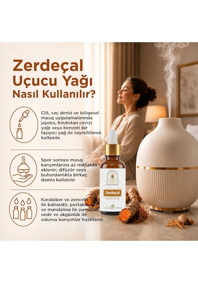 Zerdeçal Uçucu Yağı 10 Ml %100 Saf Ve Doğal